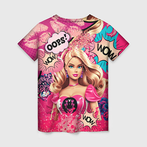 Женская футболка Барби в стиле поп арт / 3D-принт – фото 2