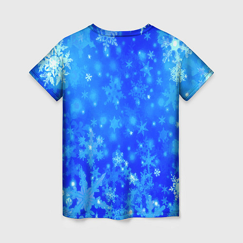 Женская футболка Красивая русская снегурочка / 3D-принт – фото 2