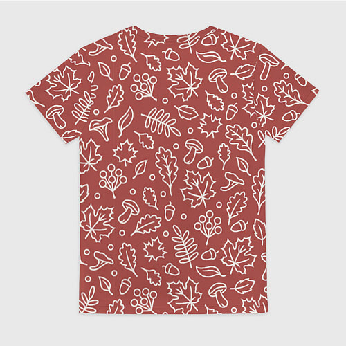 Женская футболка Осень - бордовый 2 / 3D-принт – фото 2