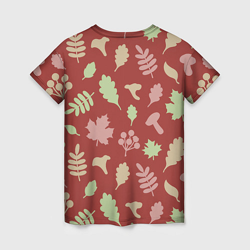 Женская футболка Осень - бордовый 3 / 3D-принт – фото 2