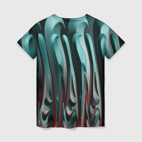Женская футболка Металлический рельеф / 3D-принт – фото 2