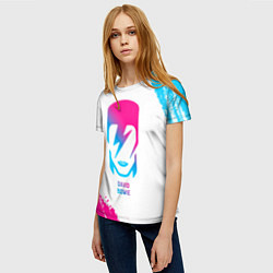 Футболка женская David Bowie neon gradient style, цвет: 3D-принт — фото 2