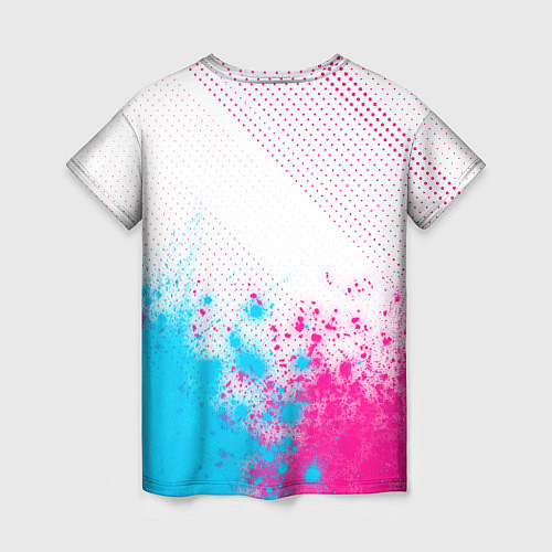 Женская футболка Suzuki neon gradient style: символ сверху / 3D-принт – фото 2