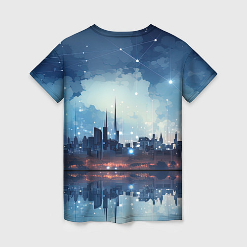 Женская футболка Хрустальный город / 3D-принт – фото 2