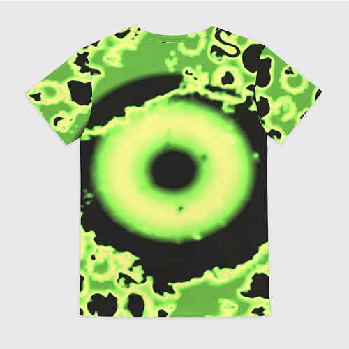 Женская футболка Черный клевер кислотный / 3D-принт – фото 2