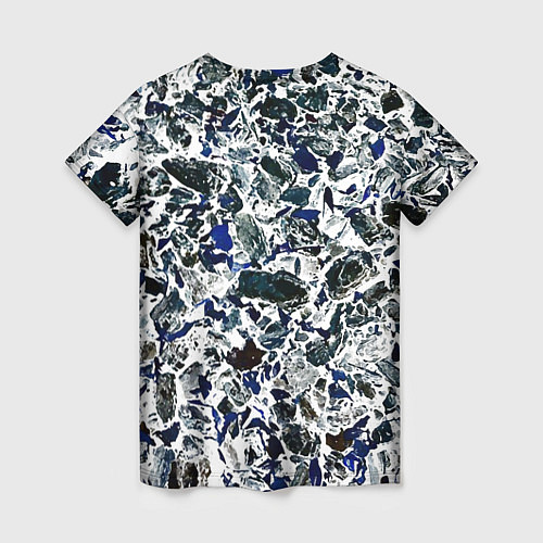Женская футболка Абстракция ледяные вершины / 3D-принт – фото 2