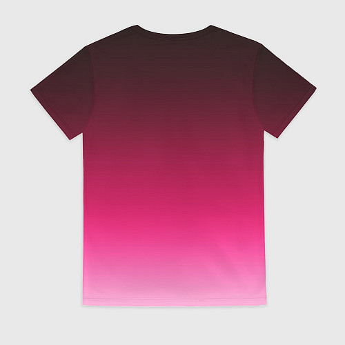 Женская футболка Розово-малиновый градиент / 3D-принт – фото 2