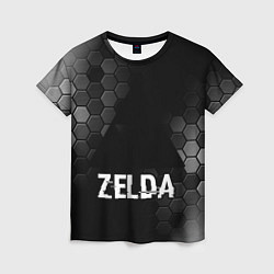 Футболка женская Zelda glitch на темном фоне, цвет: 3D-принт