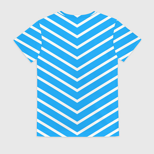 Женская футболка Бело-голубой полосы стрелки / 3D-принт – фото 2