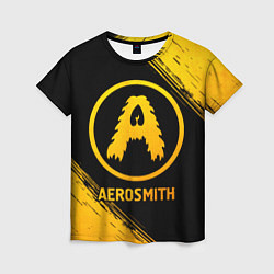 Футболка женская Aerosmith - gold gradient, цвет: 3D-принт