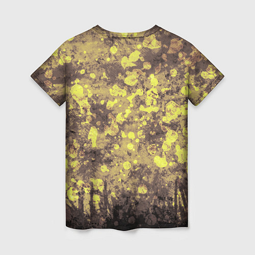 Женская футболка Грязно-желтая осень / 3D-принт – фото 2