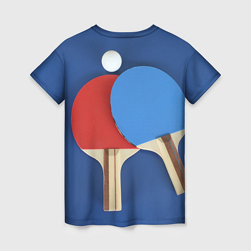 Женская футболка Теннисные ракетки / 3D-принт – фото 2