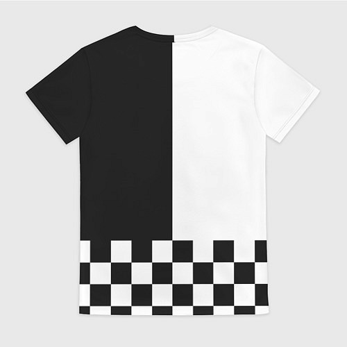 Женская футболка Шахматный конь / 3D-принт – фото 2