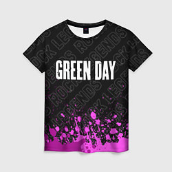 Футболка женская Green Day rock legends посередине, цвет: 3D-принт