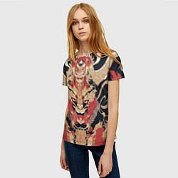 Футболка женская Татуировка дух дракона, цвет: 3D-принт — фото 2