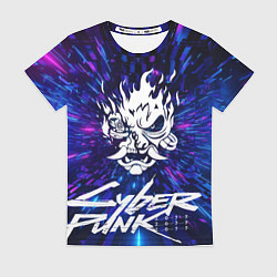 Женская футболка Cyberpunk 2077: samurai blue