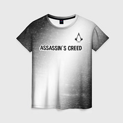 Футболка женская Assassins Creed glitch на светлом фоне посередине, цвет: 3D-принт