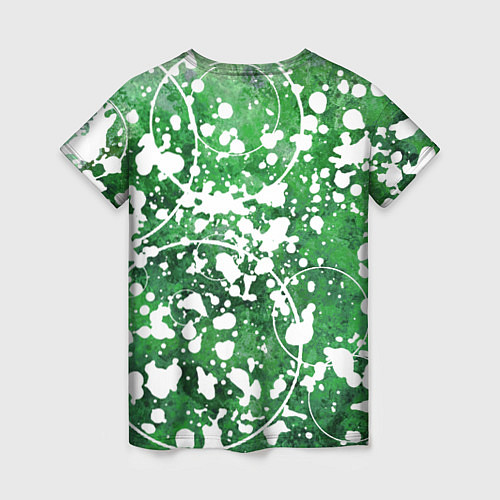 Женская футболка Абстракция - круги на зелёном / 3D-принт – фото 2