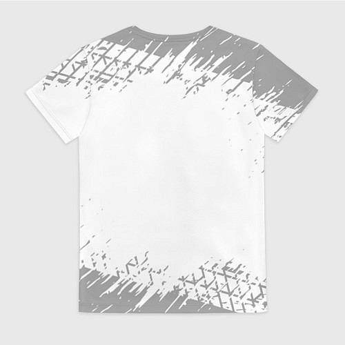 Женская футболка Citroen speed на светлом фоне со следами шин / 3D-принт – фото 2