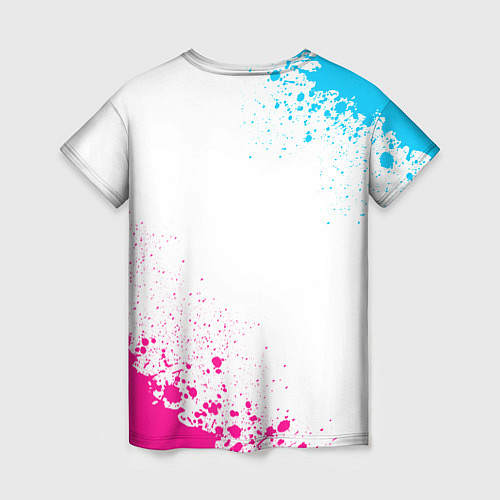 Женская футболка Portal neon gradient style вертикально / 3D-принт – фото 2