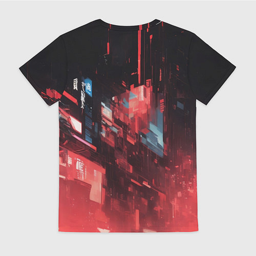 Женская футболка Вдумчивая девушка / 3D-принт – фото 2