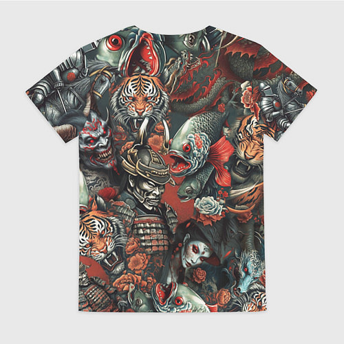 Женская футболка Татуировка ирезуми в японском стиле / 3D-принт – фото 2