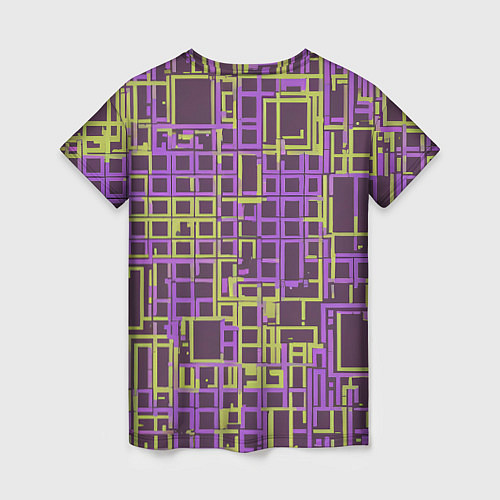 Женская футболка Разноцветные толстые линии / 3D-принт – фото 2