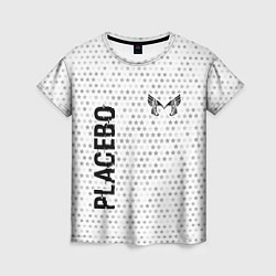 Футболка женская Placebo glitch на светлом фоне вертикально, цвет: 3D-принт