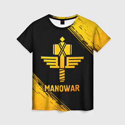 Футболка женская Manowar - gold gradient, цвет: 3D-принт