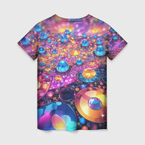 Женская футболка Разноцветная декоративная абстракция / 3D-принт – фото 2