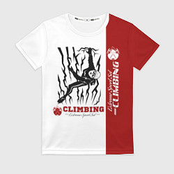 Женская футболка Альпинист скалолаз