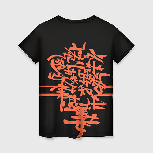 Женская футболка Кибернетическая девушка-самурай / 3D-принт – фото 2