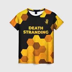 Футболка женская Death Stranding - gold gradient посередине, цвет: 3D-принт