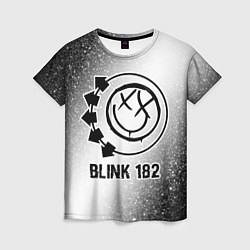 Футболка женская Blink 182 glitch на светлом фоне, цвет: 3D-принт