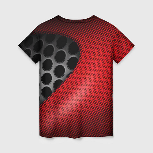 Женская футболка Абстрактный фон карбон / 3D-принт – фото 2