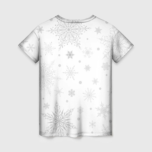 Женская футболка Милый Санта / 3D-принт – фото 2