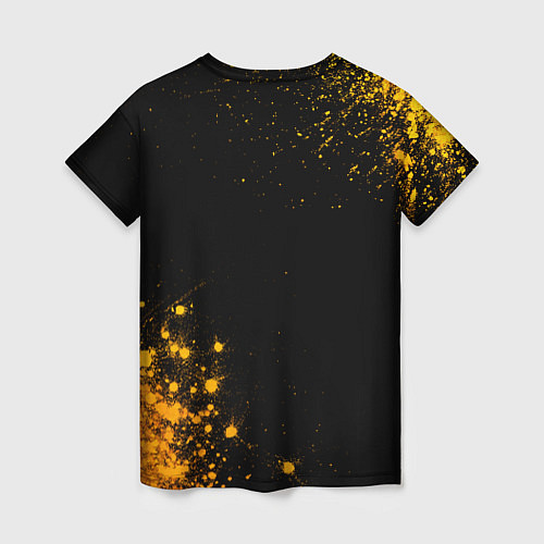 Женская футболка Slipknot - gold gradient вертикально / 3D-принт – фото 2