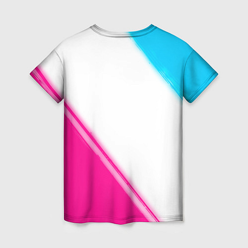 Женская футболка Ramones neon gradient style вертикально / 3D-принт – фото 2