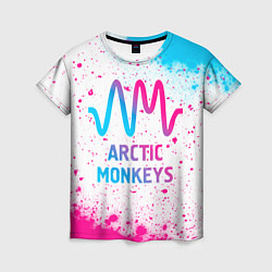Футболка женская Arctic Monkeys neon gradient style, цвет: 3D-принт