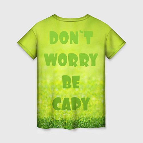 Женская футболка Capybara on green grass / 3D-принт – фото 2