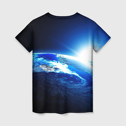 Женская футболка Восход солнца в космосе / 3D-принт – фото 2