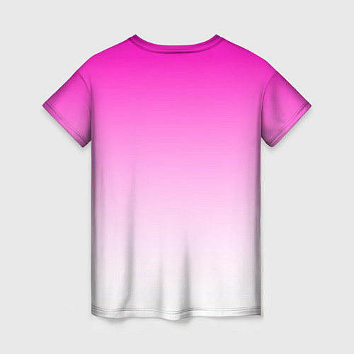 Женская футболка Розово-белый градиент / 3D-принт – фото 2
