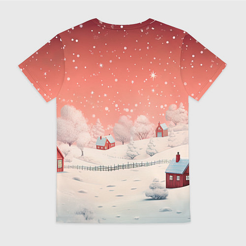 Женская футболка Волшебство новогодней ночи / 3D-принт – фото 2