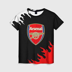 Футболка женская Arsenal fc flame, цвет: 3D-принт