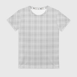 Женская футболка Светлый серый клетчатый