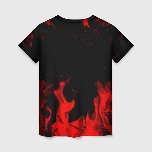 Женская футболка AC DC огненный стиль / 3D-принт – фото 2