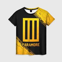 Футболка женская Paramore - gold gradient, цвет: 3D-принт