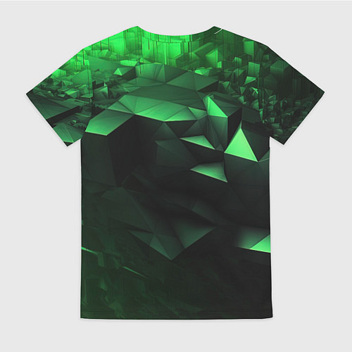 Женская футболка Видение зеленого в абстракции / 3D-принт – фото 2