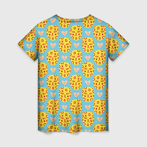 Женская футболка Каракули леопарда / 3D-принт – фото 2