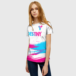 Футболка женская Destiny neon gradient style посередине, цвет: 3D-принт — фото 2